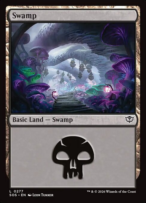Swamp #277 from Secrets of Strixhaven