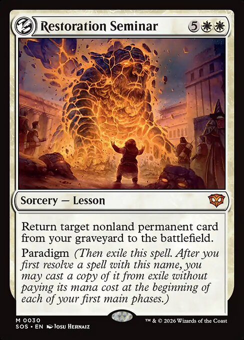 Restoration Seminar #30 from Secrets of Strixhaven