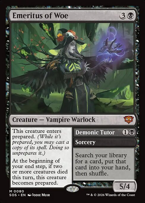 Emeritus of Woe // Demonic Tutor #80 from Secrets of Strixhaven