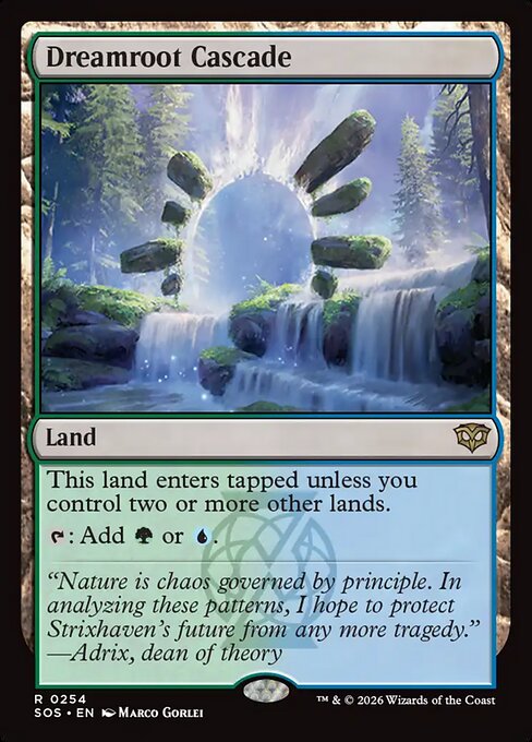 Dreamroot Cascade #254 from Secrets of Strixhaven