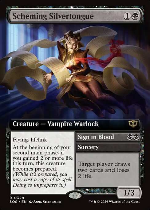 Scheming Silvertongue // Sign in Blood #329 from Secrets of Strixhaven