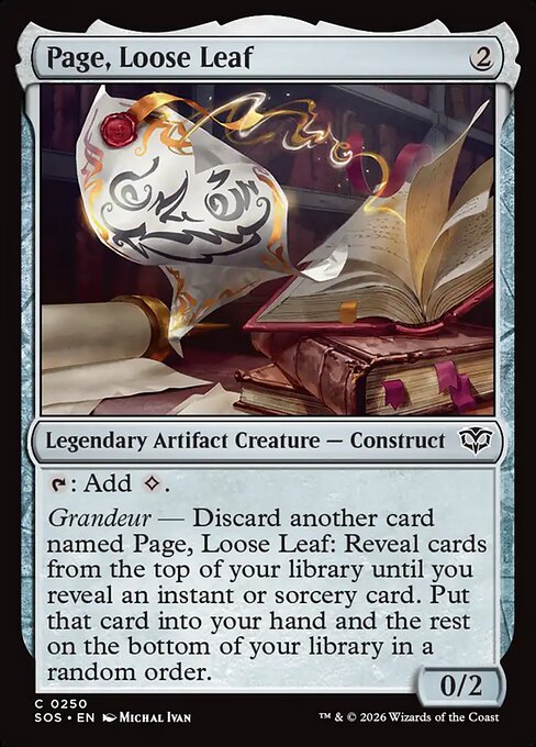 Page, Loose Leaf #250 from Secrets of Strixhaven