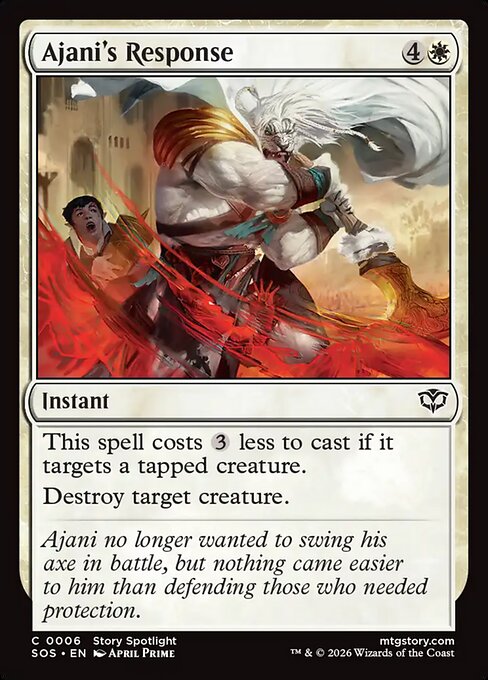 Ajani's Response #6 from Secrets of Strixhaven