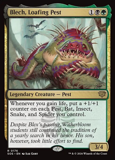 Blech, Loafing Pest #176 from Secrets of Strixhaven
