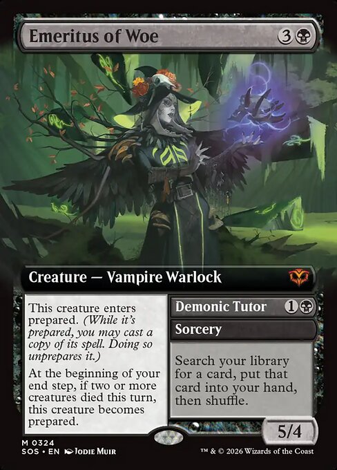 Emeritus of Woe // Demonic Tutor #324 from Secrets of Strixhaven