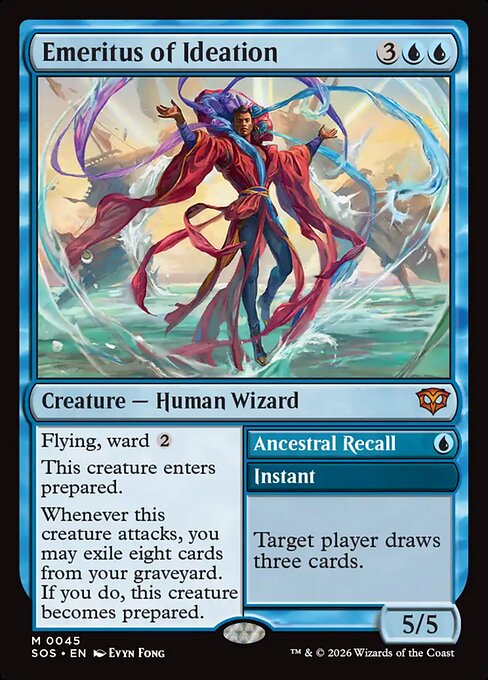 Emeritus of Ideation // Ancestral Recall #45 from Secrets of Strixhaven