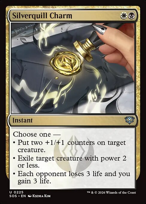 Silverquill Charm #225 from Secrets of Strixhaven