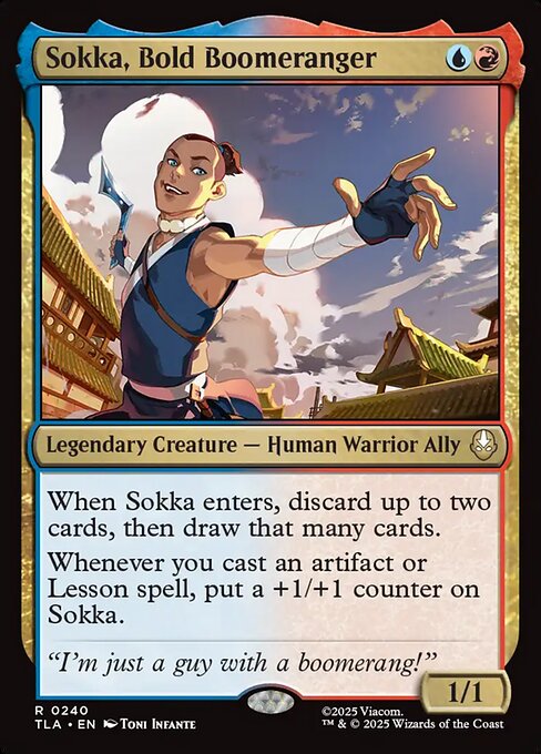 Sokka, Bold Boomeranger #240 from Avatar: The Last Airbender