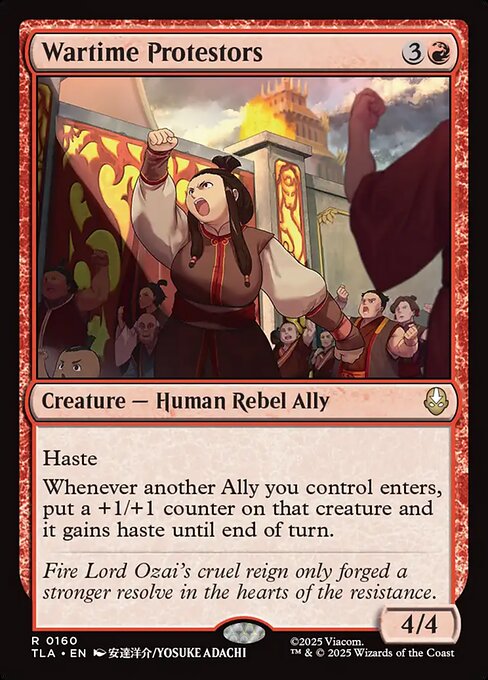 Wartime Protestors #160 from Avatar: The Last Airbender