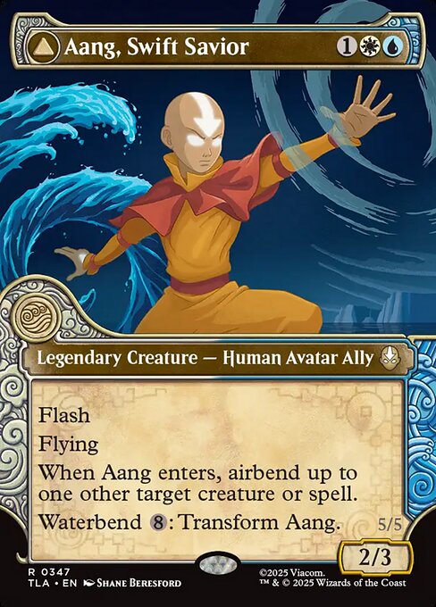Aang, Swift Savior // Aang and La, Ocean's Fury #347 from Avatar: The Last Airbender