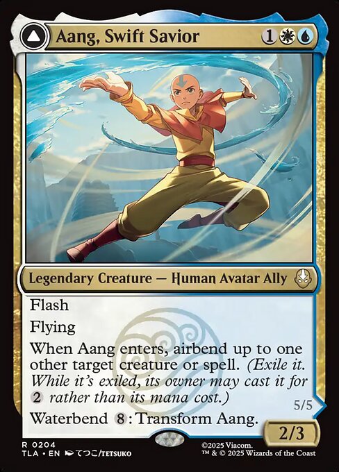 Aang, Swift Savior // Aang and La, Ocean's Fury #204 from Avatar: The Last Airbender