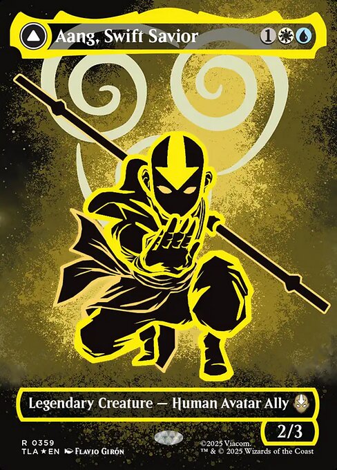 Aang, Swift Savior // Aang and La, Ocean's Fury #359 from Avatar: The Last Airbender