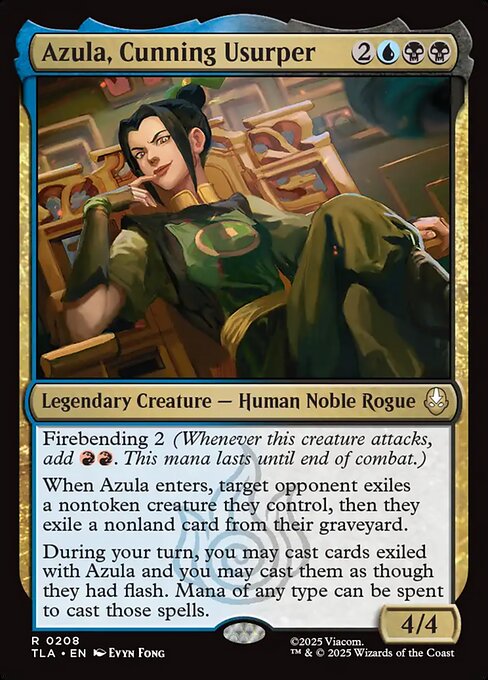 Azula, Cunning Usurper #208 from Avatar: The Last Airbender