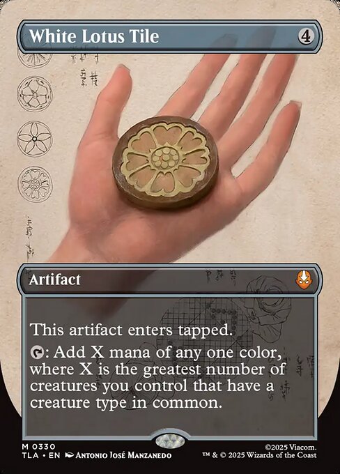 White Lotus Tile #330 from Avatar: The Last Airbender