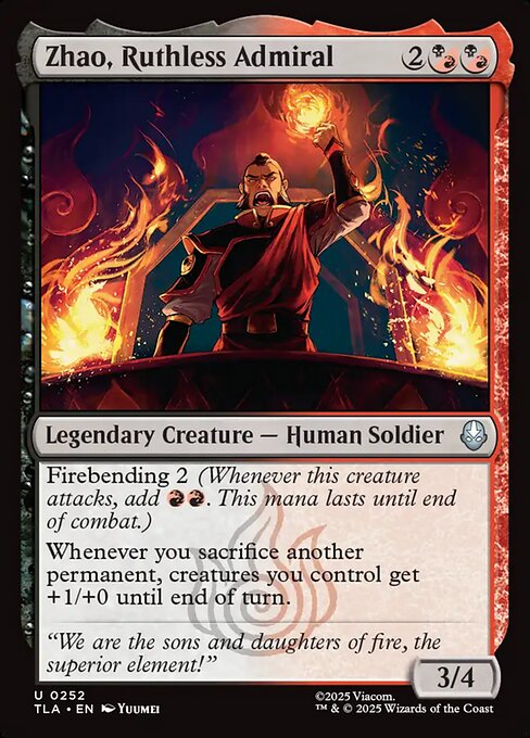 Zhao, Ruthless Admiral #252 from Avatar: The Last Airbender