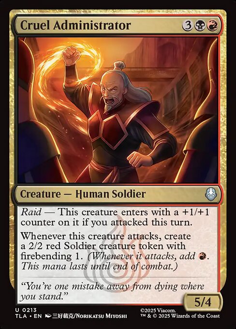 Cruel Administrator #213 from Avatar: The Last Airbender