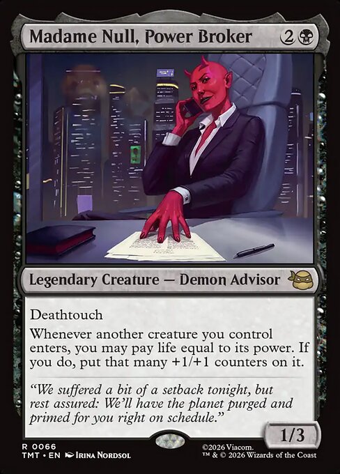 Madame Null, Power Broker #66 from Teenage Mutant Ninja Turtles