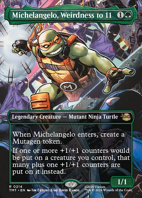 Michelangelo, Weirdness to 11 #214 from Teenage Mutant Ninja Turtles