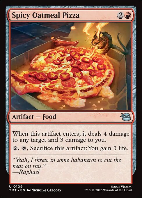Spicy Oatmeal Pizza #109 from Teenage Mutant Ninja Turtles